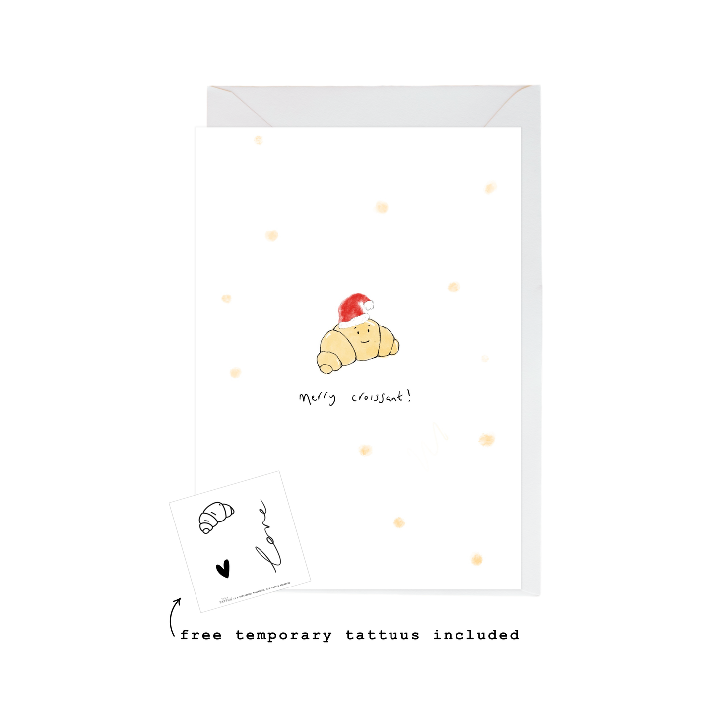 merry croissant christmas card