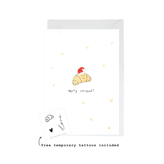 merry croissant christmas card